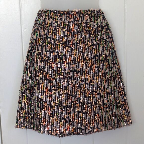 Anthropologie Corey Lynn Calter Sequin Skirt Maximalist Whimsigoth Rebel Punk 6 - Picture 1 of 8